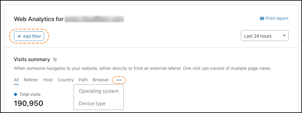 Adding a filter to Web Analytics