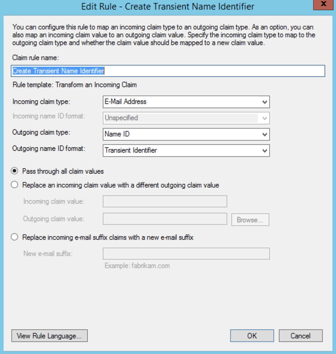 Edit - Create Transient Name Identifier