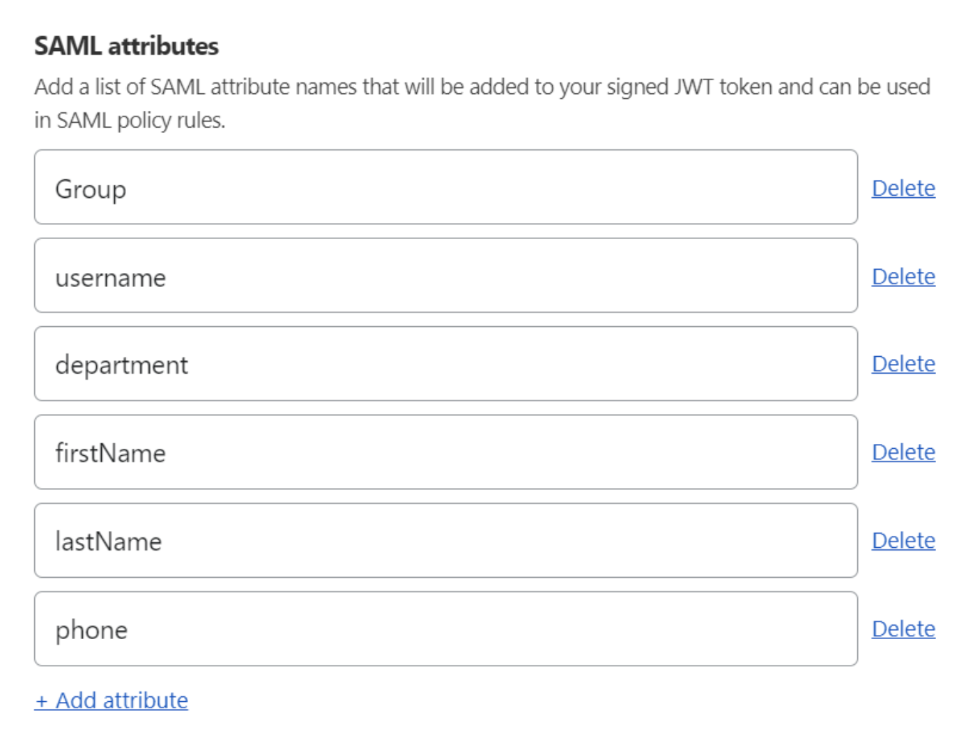 SAML dialog