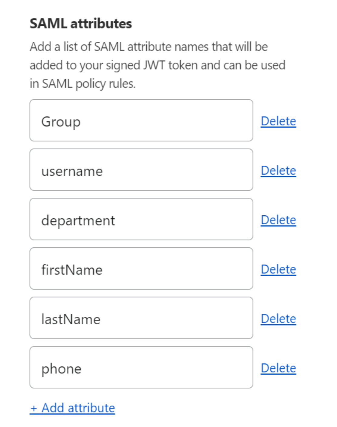 DocuSign SAML Attributes