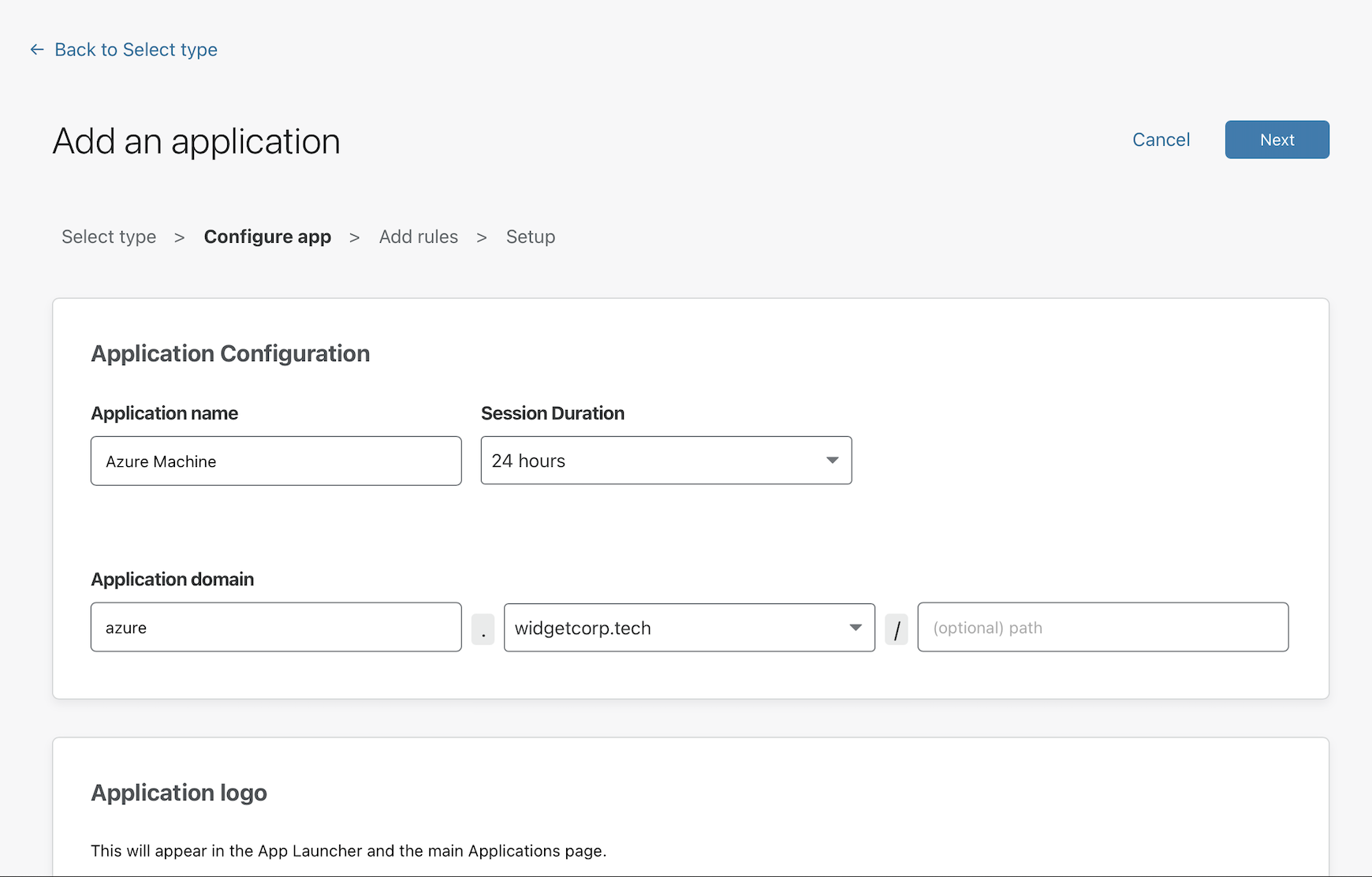 Configure