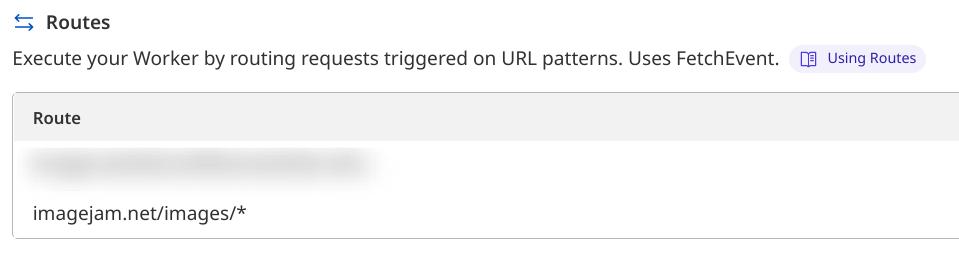 A Cloudflare Worker configured to intercept the proper images folder