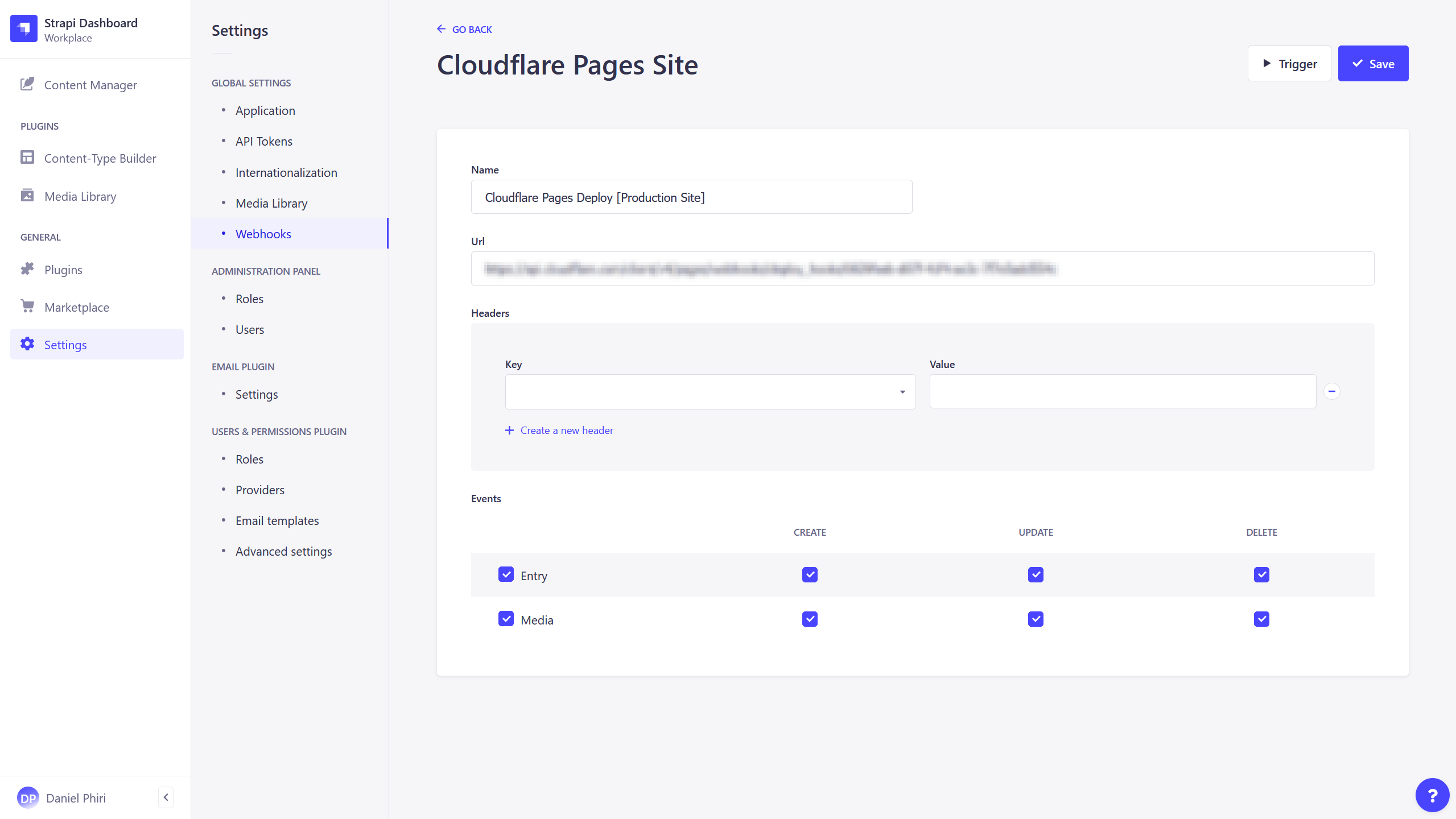 Configuring Deploy Hooks with Strapi