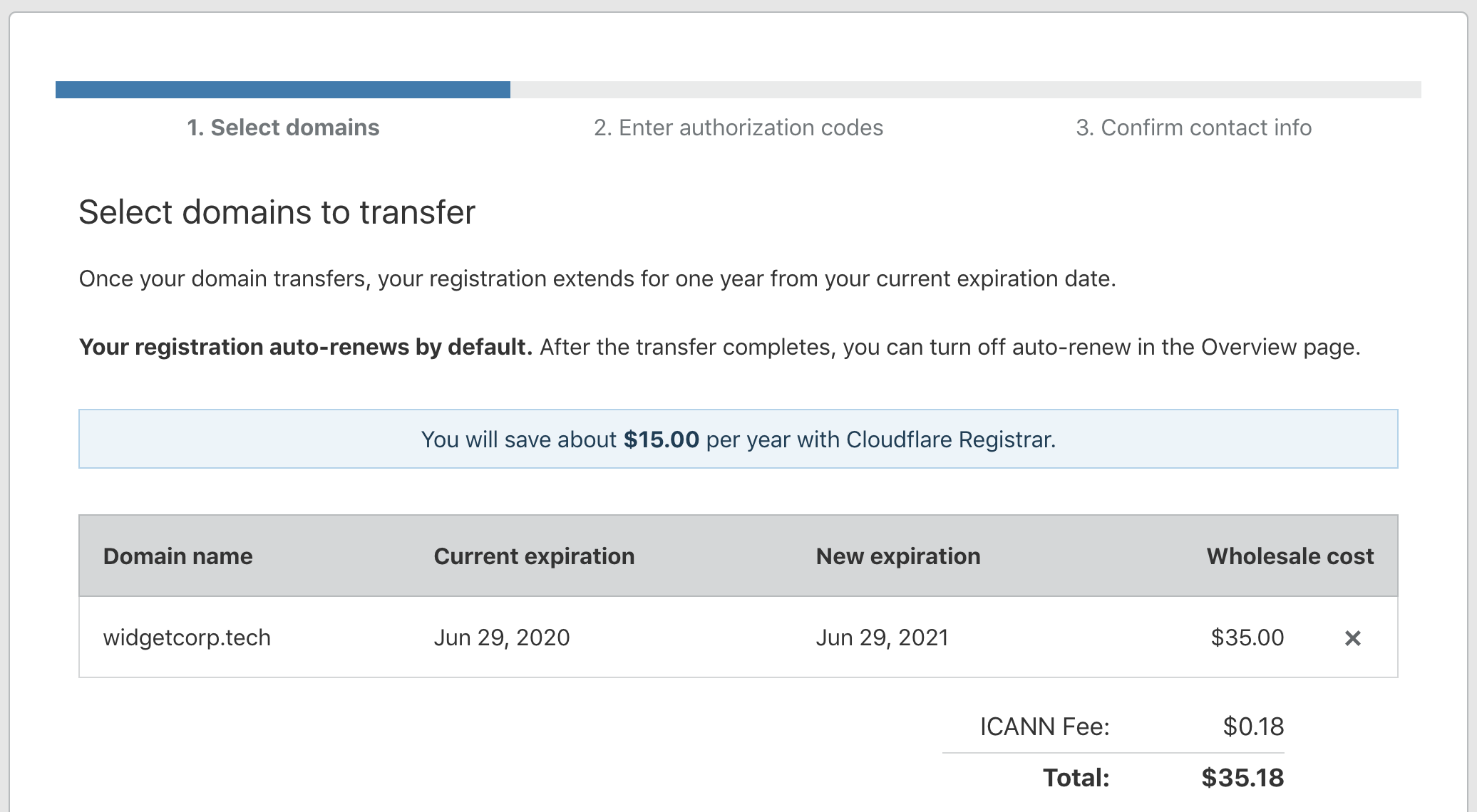 Cloudflare checkout interface